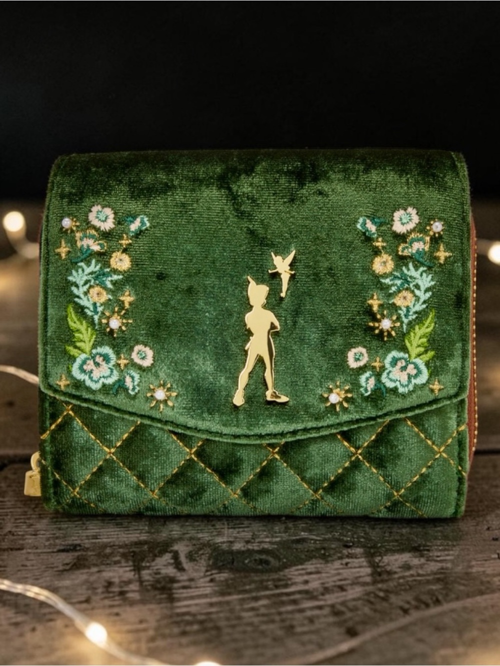 Loungefly Peter Pan Exclusive Quilted Texture Wallet NWT